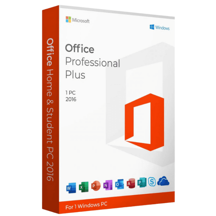 Microsoft Office 2016 Pro Plus - Genuine License & Product Key