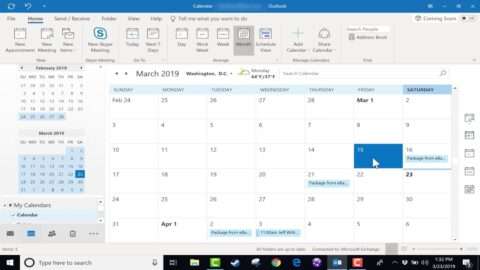 calendar to Outlook